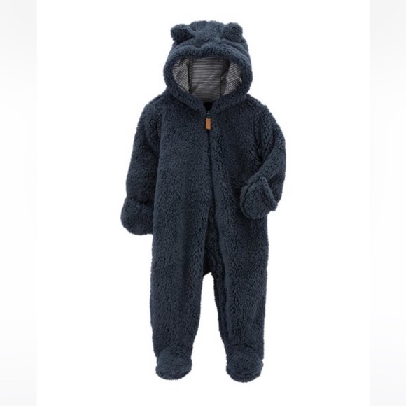 ••Carter’s Hooded Sherpa Snowsuit - Picture 1 of 3